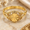 Anillo Elegante 5.174.012.09 Oro Laminado, Diamantado, Tono Dorado (Tamaño 9)
