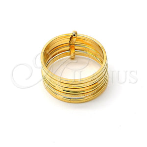 Anillo Elegante 01.32.0039.10 Oro Laminado, Diseño de Semanario, Diamantado, Tono Dorado (Size 10)