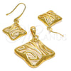 Juego de Arete y Dije de Adulto 10.59.0240 Oro Laminado, Pulido, Tono Dorado