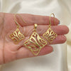 Juego de Arete y Dije de Adulto 10.59.0240 Oro Laminado, Pulido, Tono Dorado