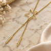Gargantilla Elegante 04.63.1280.36 Oro Laminado, Diseño de Estrella y Rolo, Pulido, Tono Dorado (36 Pulgadas de Largo)