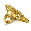 Anillo Elegante 01.118.0020.08 Oro Laminado, Pulido, Tono Dorado (Size 8)