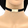 Gargantilla Elegante 04.215.0001.13 Oro Laminado, Diseño de Choker, Pulido, Tono Dorado (10 MM Thickness, 13 Inches Length)