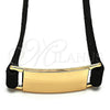 Gargantilla Elegante 04.215.0001.13 Oro Laminado, Diseño de Choker, Pulido, Tono Dorado (10 MM Thickness, 13 Inches Length)