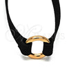 Gargantilla Elegante 04.215.0003.13 Oro Laminado, Diseño de Choker, Pulido, Tono Dorado (10 MM Thickness, 13 Inches Length)
