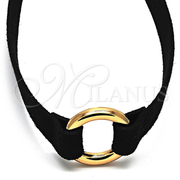 Gargantilla Elegante 04.215.0003.13 Oro Laminado, Diseño de Choker, Pulido, Tono Dorado (10 MM Thickness, 13 Inches Length)
