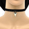 Gargantilla Elegante 04.215.0006.13 Oro Laminado, Diseño de Choker, Diamantado, Tono Dorado (10 MM Thickness, 13 Inches Length)