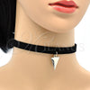 Gargantilla Elegante 04.215.0006.13 Oro Laminado, Diseño de Choker, Diamantado, Tono Dorado (10 MM Thickness, 13 Inches Length)