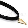 Gargantilla Elegante 04.215.0006.13 Oro Laminado, Diseño de Choker, Diamantado, Tono Dorado (10 MM Thickness, 13 Inches Length)
