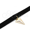 Gargantilla Elegante 04.215.0006.13 Oro Laminado, Diseño de Choker, Diamantado, Tono Dorado (10 MM Thickness, 13 Inches Length)
