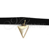 Gargantilla Elegante 04.215.0006.13 Oro Laminado, Diseño de Choker, Diamantado, Tono Dorado (10 MM Thickness, 13 Inches Length)