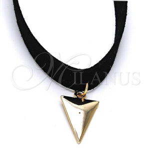 Gargantilla Elegante 04.215.0006.13 Oro Laminado, Diseño de Choker, Diamantado, Tono Dorado (10 MM Thickness, 13 Inches Length)