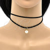 Gargantilla Elegante 04.215.0010.13 Oro Laminado, Diseño de Choker y Bola, con Marfil Perla, Pulido, Tono Dorado (05 MM Thickness, 13 Inches Length)