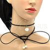 Gargantilla Elegante 04.215.0014.72 Oro Laminado, Diseño de Choker y Bola, con Marfil Perla, Pulido, Tono Dorado (03 MM Thickness, 72 Inches Length)