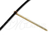 Gargantilla Elegante 04.215.0013.72 Oro Laminado, Diseño de Choker, Pulido, Tono Dorado (02 MM Thickness, 72 Inches Length)