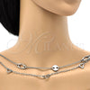 Gargantilla Elegante 04.220.0002.34 Acero Inoxidable, Pulido, Tono Plateado (20 MM Thickness, 34 Inches Length)