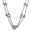Gargantilla Elegante 04.220.0002.34 Acero Inoxidable, Pulido, Tono Plateado (20 MM Thickness, 34 Inches Length)