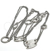 Gargantilla Elegante 04.220.0001.65 Acero Inoxidable, Pulido, Tono Plateado (18 MM Thickness, 65 Inches Length)