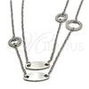 Gargantilla Elegante 04.220.0001.65 Acero Inoxidable, Pulido, Tono Plateado (18 MM Thickness, 65 Inches Length)