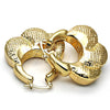 Argolla Mediana 02.91.0051 Oro Laminado, Diseño de Hueco, Diamantado, Tono Dorado