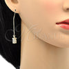 Arete Violador 02.65.2494 Oro Laminado, Diseño de Elefante, Pulido, Tono Dorado