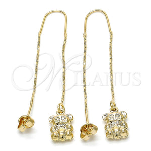 Arete Violador 02.65.2494 Oro Laminado, Diseño de Elefante, Pulido, Tono Dorado