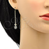 Arete Violador 02.65.2499 Oro Laminado, Diseño de Flor, Pulido, Tono Dorado
