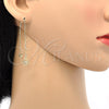 Arete Violador 02.65.2499 Oro Laminado, Diseño de Flor, Pulido, Tono Dorado