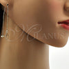 Arete Violador 02.65.2511 Oro Laminado, Diseño de Flor, Pulido, Tono Dorado