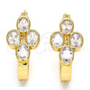 Argolla Pequeña 02.196.0019.1.15 Oro Laminado, con Blanca Zirconia Cubica, Pulido, Tono Dorado