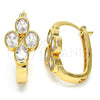 Argolla Pequeña 02.196.0019.1.15 Oro Laminado, con Blanca Zirconia Cubica, Pulido, Tono Dorado