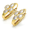 Argolla Pequeña 02.196.0019.1.15 Oro Laminado, con Blanca Zirconia Cubica, Pulido, Tono Dorado