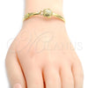 Aro Individual 07.192.0014.03 Oro Laminado, Diseño de Flor, Pulido, Tono Dorado (12 MM Thickness, Size 3 (2.00 Diameter))