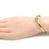 Aro Individual 07.192.0014.03 Oro Laminado, Diseño de Flor, Pulido, Tono Dorado (12 MM Thickness, Size 3 (2.00 Diameter))