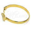 Aro Individual 07.192.0014.03 Oro Laminado, Diseño de Flor, Pulido, Tono Dorado (12 MM Thickness, Size 3 (2.00 Diameter))