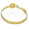 Aro Individual 07.192.0014.03 Oro Laminado, Diseño de Flor, Pulido, Tono Dorado (12 MM Thickness, Size 3 (2.00 Diameter))