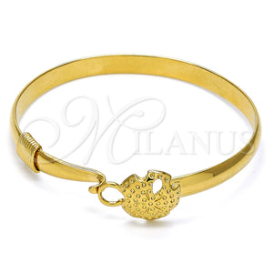Aro Individual 07.192.0014.03 Oro Laminado, Diseño de Flor, Pulido, Tono Dorado (12 MM Thickness, Size 3 (2.00 Diameter))