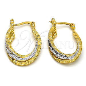 Argolla Pequeña 02.170.0089.15 Oro Laminado, Diamantado, Dos Tonos