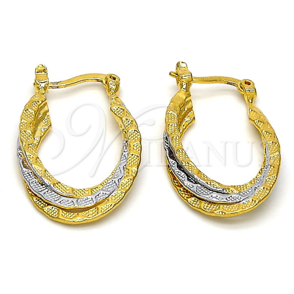 Argolla Pequeña 02.170.0089.15 Oro Laminado, Diamantado, Dos Tonos
