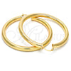 Argolla Grande 02.170.0088.60 Oro Laminado, Diseño de Hueco, Pulido, Tono Dorado