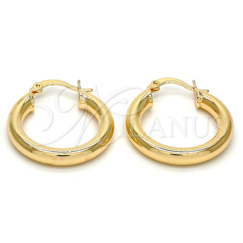 Argolla Pequeña 5.136.006.25 Oro Laminado, Diseño de Hueco, Pulido, Tono Dorado
