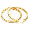 Argolla Grande 5.136.003.50 Oro Laminado, Diseño de Hueco, Pulido, Tono Dorado