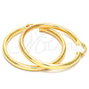 Argolla Grande 5.136.003.50 Oro Laminado, Diseño de Hueco, Pulido, Tono Dorado