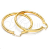 Argolla Grande 5.136.003.50 Oro Laminado, Diseño de Hueco, Pulido, Tono Dorado