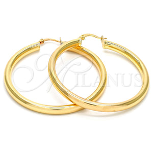 Argolla Grande 5.136.003.50 Oro Laminado, Diseño de Hueco, Pulido, Tono Dorado