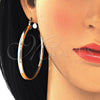 Argolla Grande 5.136.002.60 Oro Laminado, Diseño de Hueco, Pulido, Tono Dorado
