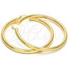 Argolla Grande 5.136.002.60 Oro Laminado, Diseño de Hueco, Pulido, Tono Dorado