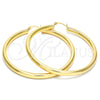 Argolla Grande 5.136.002.60 Oro Laminado, Diseño de Hueco, Pulido, Tono Dorado