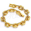 Pulsera Elegante 03.59.0063.08 Oro Laminado, con Blanca Cristal, Pulido, Tono Dorado (10 MM Thickness, 8 Inches Length)