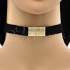 Gargantilla Elegante 04.215.0024.13 Oro Laminado, Diseño de Choker, Pulido, Tono Dorado (15 MM Thickness, 13 Inches Length)